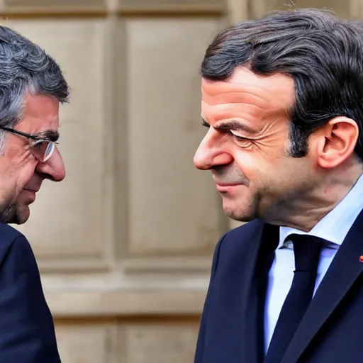 Image similar to jean luc melenchon is spanking emmanuel macron, by easo andrew