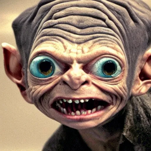 Image similar to gollum as mr bean