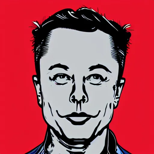 Prompt: very bad line art of Elon musk face, shitty drawing looks horrible
