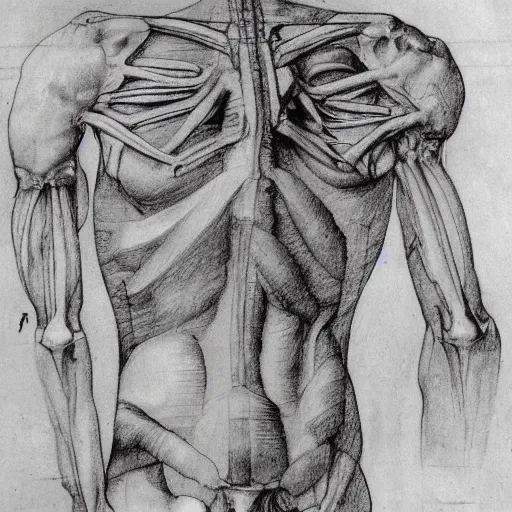 Prompt: Leonardo da Vinci sketch,anatomy