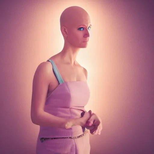 Image similar to mr. clean, woman, beautiful, photograph, high detail, sharp focus, pastel colors, godrays