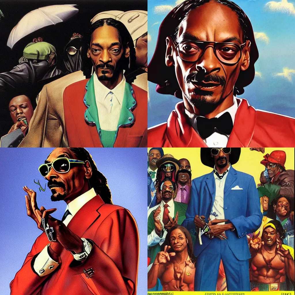 Prompt: Snoop Dogg as an action figurine, concept art by Alex Ross and Norman Rockwell