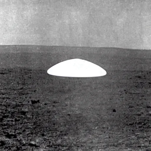 Prompt: the first photo of an ufo