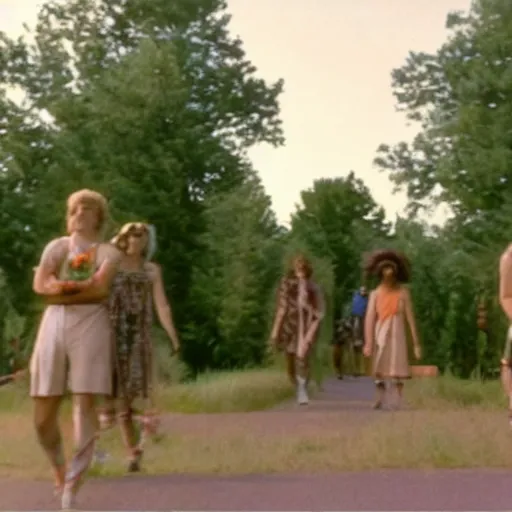 Image similar to vhs 1 9 8 0 s footage of a scene from the movie midsommar