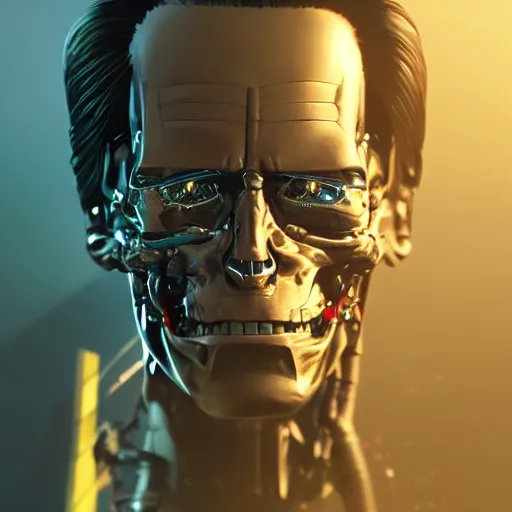 Image similar to , photo realistic, dynamic lighting, artstation, poster, worlds collide, terminator, t 1 0 0 0, skynet epic scale, by sylvain sarrailh, by studio ghibli, trending on artstation, color theory, volumetric lighting, 8 k, award winning