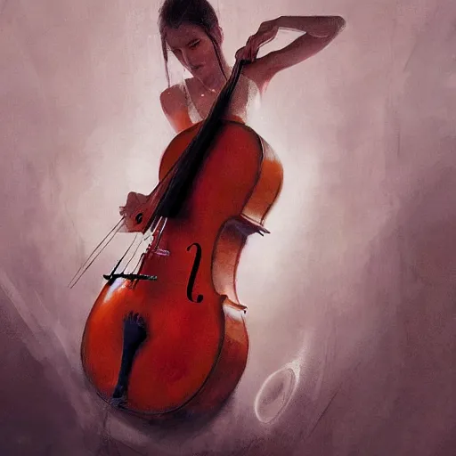 Image similar to body as a cello by greg rutkowski