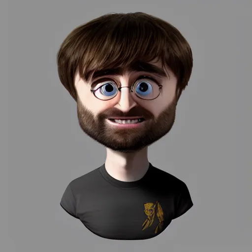 Prompt: daniel radcliffe potato head hybrid trending on artstation