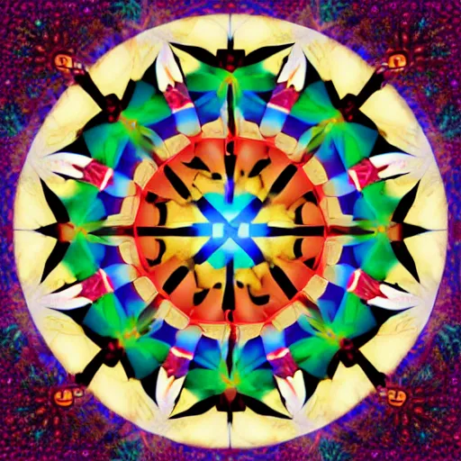 Image similar to Pysanky kaleidoscope magic circle sigil demon summoning