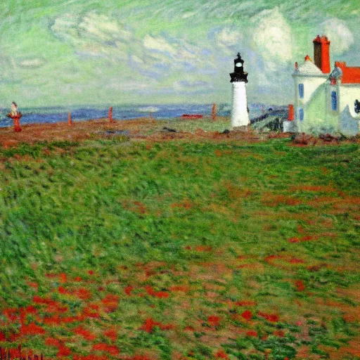 Image similar to st johns lighthouse killough painting by monet