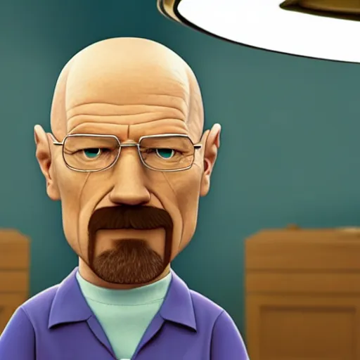 Image similar to walter white as a pixar character