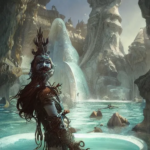 Prompt: “a troll waterpark, nordic inspired, D&D, fantasy, intricate, cinematic lighting, highly detailed, digital painting, artstation, concept art, smooth, sharp focus, illustration, art by Artgerm and Greg Rutkowski and Alphonse Mucha”