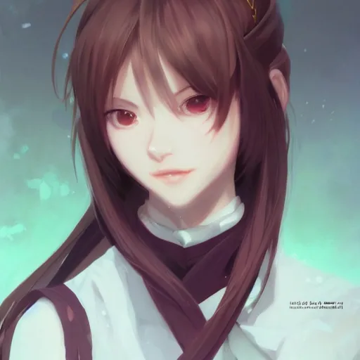 Prompt: a female master, character art portrait, anime key visual, delicate face, full body, 8 k wallpaper, very high detailed, sharp focus, morandi color scheme, art station, by krenz cushart