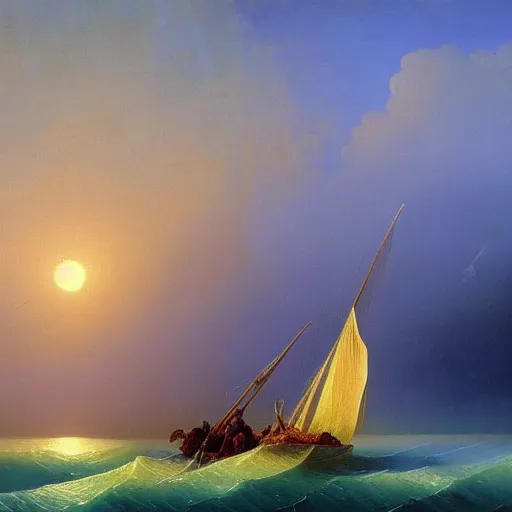 Image similar to generative art by aivazovsky