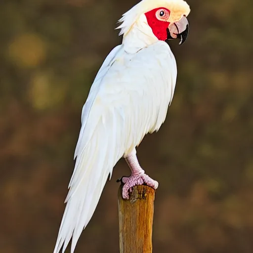 Prompt: albino macaw pheasant