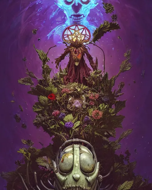 Image similar to the platonic ideal of flowers, rotting, insects and praying of cletus kasady carnage thanos davinci nazgul wild hunt chtulu mandelbulb ponyo botw bioshock, d & d, fantasy, ego death, decay, dmt, psilocybin, concept art by randy vargas and greg rutkowski and ruan jia and alphonse mucha