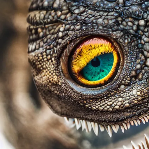 Image similar to close up photograph of a dragon eye