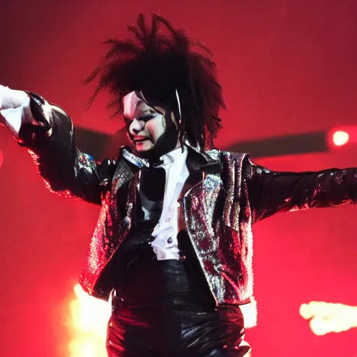 Image similar to the weeknd as michael jackson,