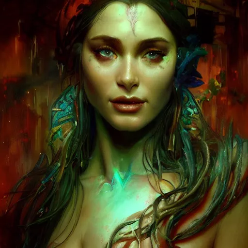 Prompt: tyrande whisperwind, hyperrealistic full figure, bladerunner street alley, art of elysium by frank frazetta and by jeremy mann and by alphonse mucha, fantasy art, photo realistic, dynamic lighting, artstation, full figure poster, volumetric lighting, very detailed face, 4 k, award winning