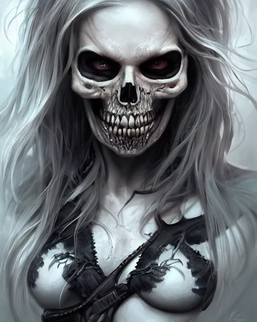 Prompt: death is swallowed up in victory, very detailed and beautiful face, screaming, artwork by artgerm, centered shot, wide angle, full body, islandpunk