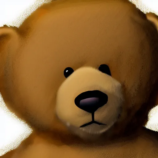 Prompt: Brendan Fraser as a cute fluffy teddy bear, digital art