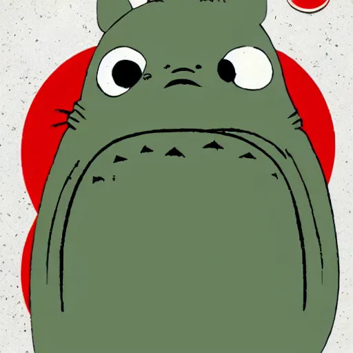 Image similar to very very very very very beautiful picture of communist russian Totoro,