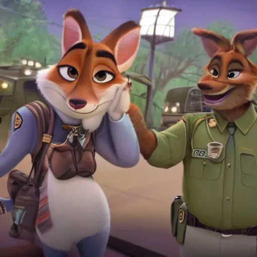 Image similar to zootopia police misconduct scene