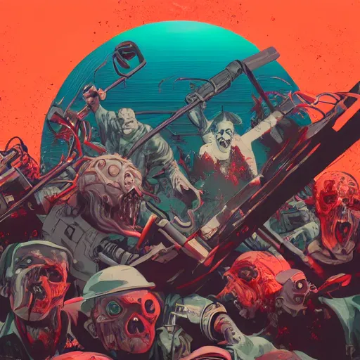 Image similar to zombie apocalypse, video game opening scene, zombie video game, tristan eaton, victo ngai, artgerm, rhads, ross draws