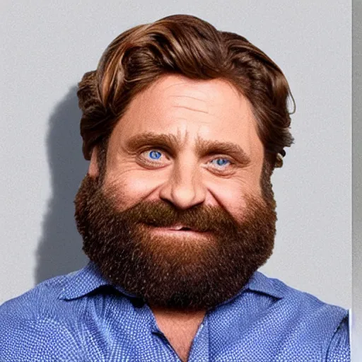 Prompt: zach galifianakis funko pop with short hair and gray beard