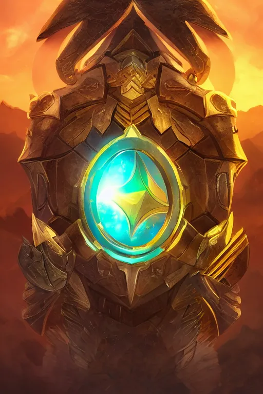 Image similar to shield fantasy epic legends game icon stylized digital illustration radiating a glowing aura global illumination ray tracing hdr fanart arstation by ian pesty and katarzyna da „ bek - chmiel