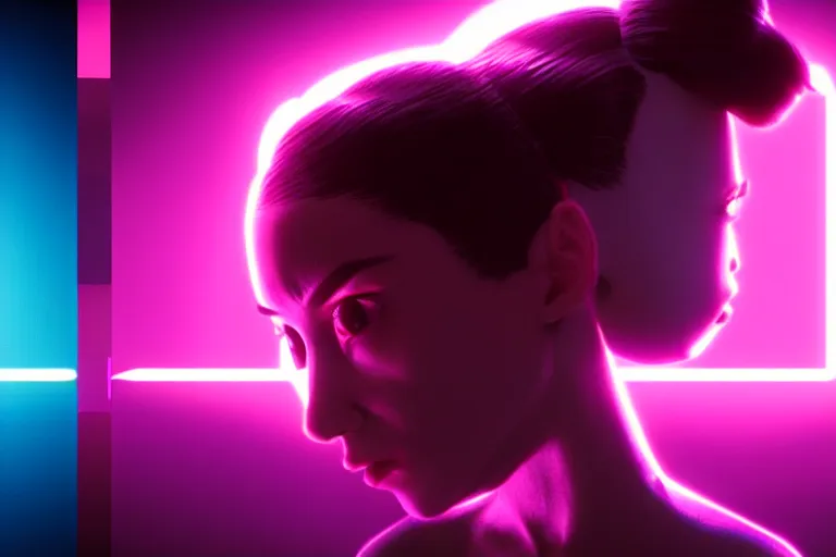 Image similar to vfx film, love death and robots, flat color profile low - key lighting award winning photography arri alexa cinematography, hyper real photorealistic cinematic, atmospheric cool colorgrade