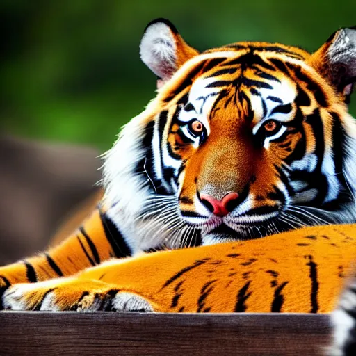 Image similar to petting a friendly tiger, 4k, high detail, high-resolution photograph- professional photography