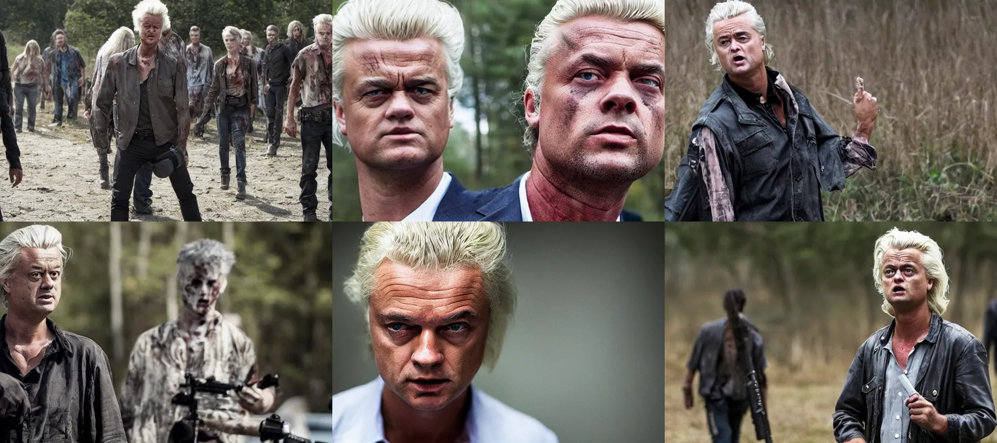 Prompt: Geert Wilders in The Walking Dead