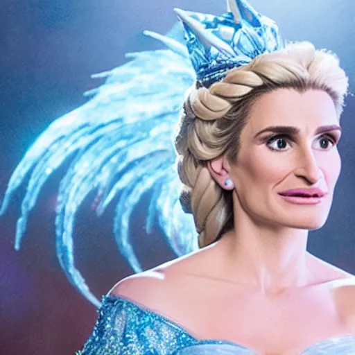 Image similar to A still of Idina Menzel as Elsa