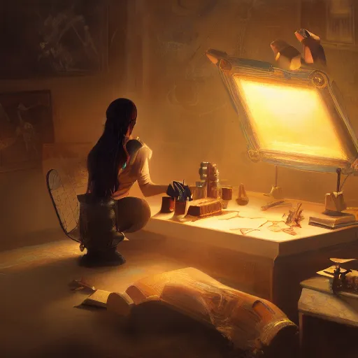 Prompt: stunning painting of people get bored about ai artworks by concept art, digital art, masterpiece, ultra detailed, sharp focus, cinematic, soft lighting, 8 k hd resolution