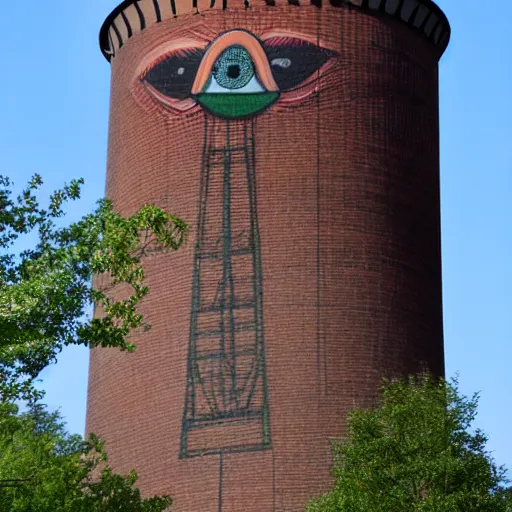 Image similar to ypsilanti water tower with eyes