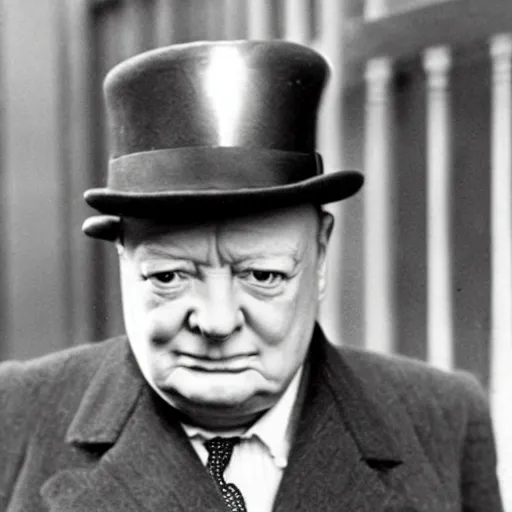 Prompt: winston churchill on the operation board game