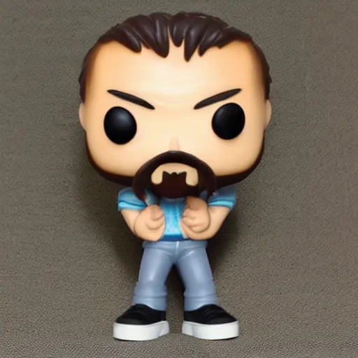 Image similar to a funko pop of an angry disappointed boyfriend