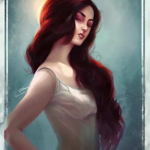 Prompt: a pinup by charlie bowater and anna dittmann and olivia de berardinis.