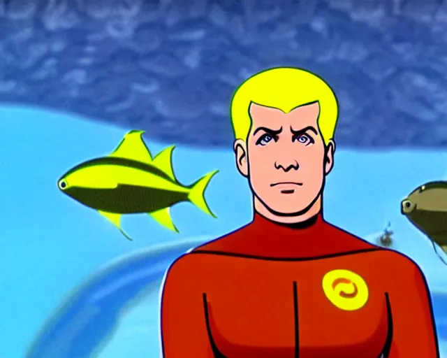 Prompt: a still from the show Sealab 2021, HQ