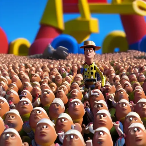Image similar to where in waldo in toy story 3, 3 d render, 8 k, vivid, medium shot, wes anderson frame style