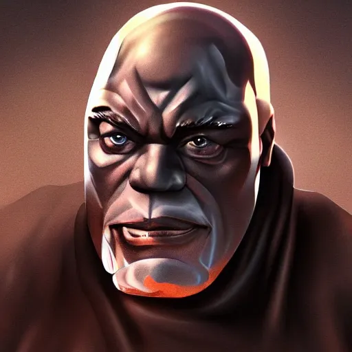 Prompt: James Earl Jones as Darkseid, highly detailed, realistic face, digital art