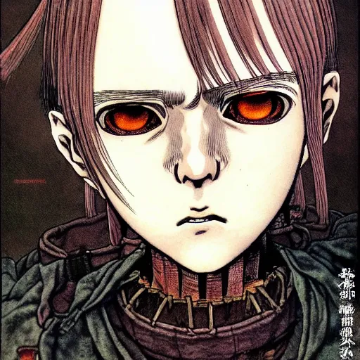 Image similar to prompt : portrait of darksouls character painted in miyazaki color style drawn by katsuhiro otomo and takato yamamoto, inspired by fables, china doll face, smooth face feature, intricate oil painting, high detail, sharp high detail, manga and anime 2 0 0 0