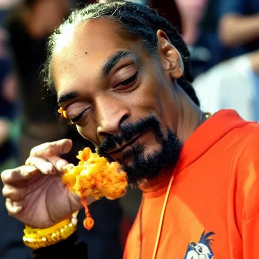 Image similar to Snoop Dogg smoking weed with Goku from Dragonball