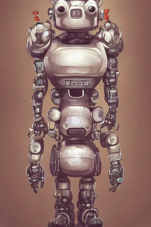 Image similar to cute diaper robot monster, digital art, fantasy, trending on artstation, professional illustration, cgsociety, ultra detailed