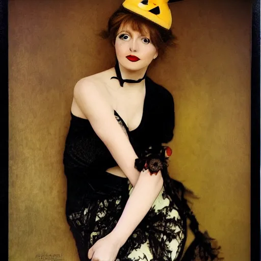 Prompt: elegant woman dressed up as pikachu, wearing black lacy stockings, art photo by Annie Liebovitz and Alphonse Mucha