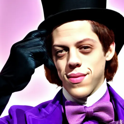 Image similar to Pete Davidson as Willy Wonka 4K quality super realistic