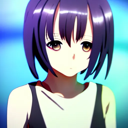 Image similar to high quality portrait of reol. art by makoto shinkai, crunchyroll, pixiv, danbooru, hd, headshot, cinematic still, detailed anime face, bokeh, digital art, cel shading, vivid colors, ambient lighting