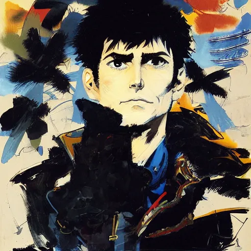 Image similar to portrait of corto maltese by dave mckean and yoji shinkawa, oil on canvas