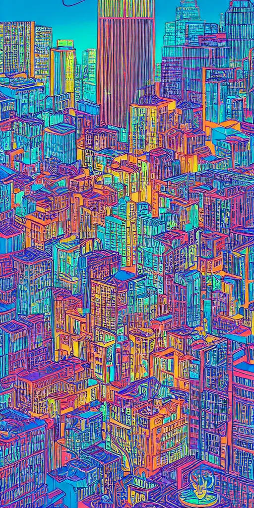 Image similar to san francisco san francisco san francisco, ultrafine detailed illustration by james jean, intricate linework, bright colors, behance contest winner, vanitas, angular, altermodern, unreal engine 5 highly rendered, global illumination, radiant light, detailed and intricate environment