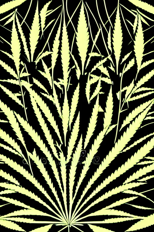Prompt: minimalist boho style art of a cannabis leave, illustration, vector art